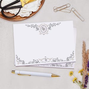 C6 Decorated Envelopes With Victorian Floral Design - Envelope For Letter Writing Stationery Set