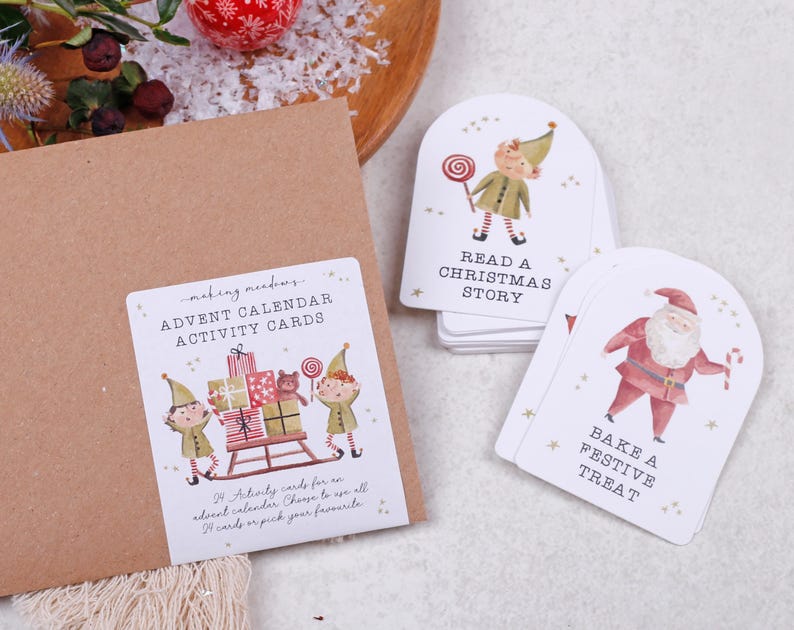 24 Christmas Activity Cards For Advent Calendar
