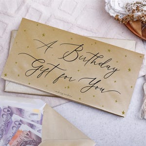 Birthday Money Envelopes - Star Pattern DL Envelope Gift Card Voucher Wallet