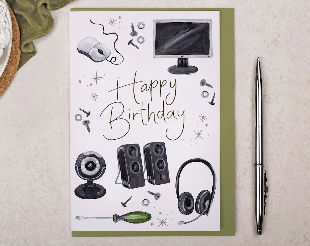 Computer Programming Birthday Card for Male | Gaming Happy Birthday ...