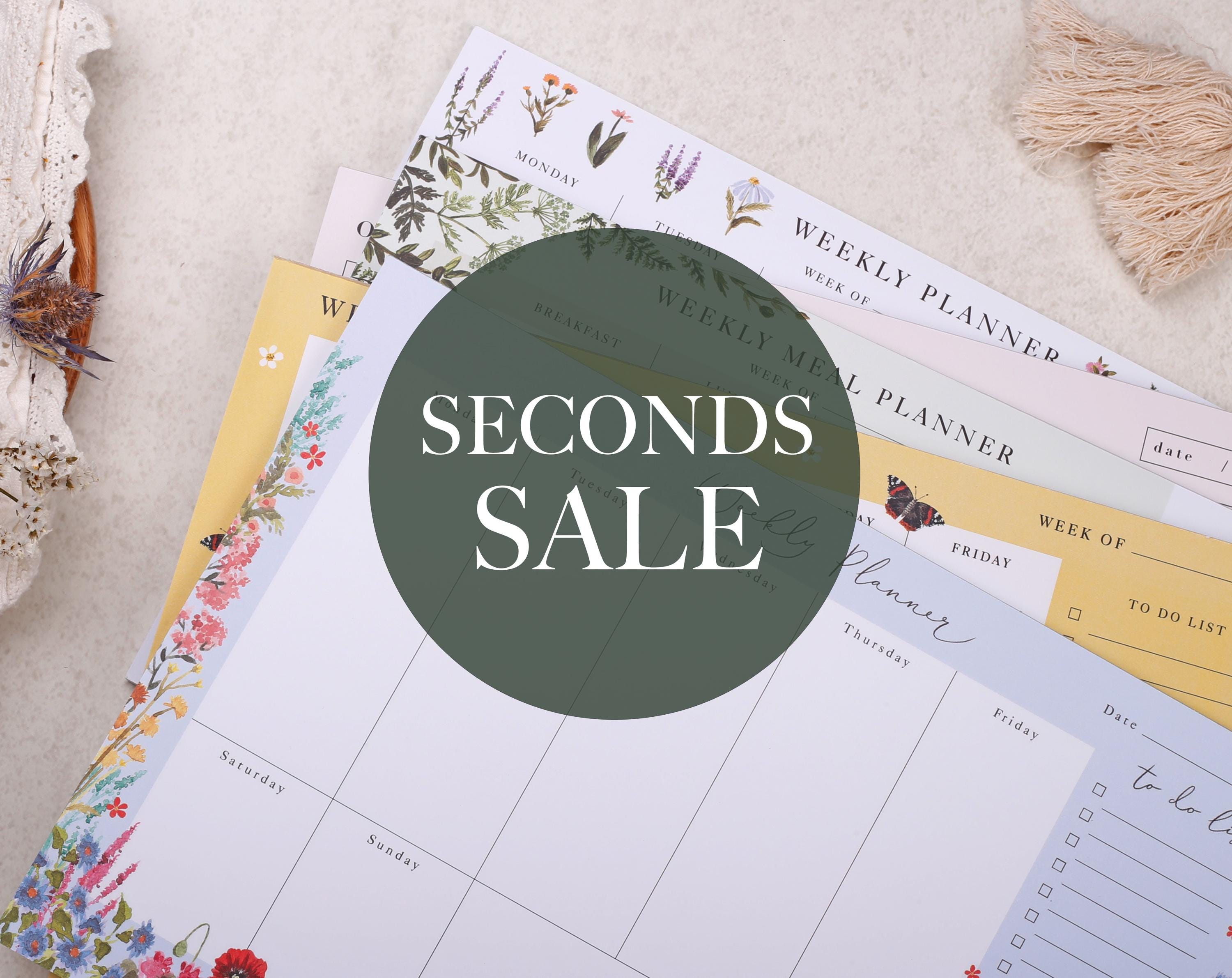 SECONDS Planner Pads for weekly planning, meal planning, desk weekly planner pad