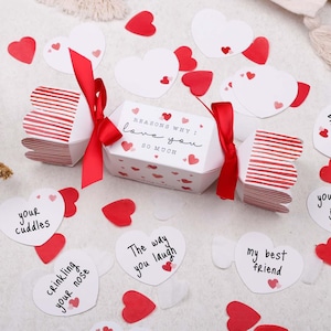 Surprise Reason&#39;s Why I Love You Cracker - DIY Kit With Red Heart Design