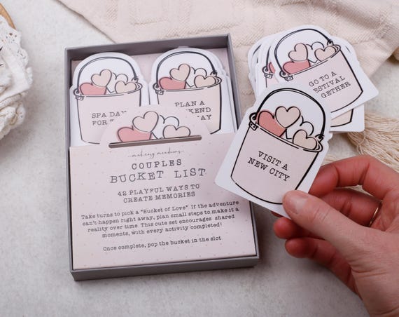 Couples Bucket List Gift Box - Date Night Idea Cards