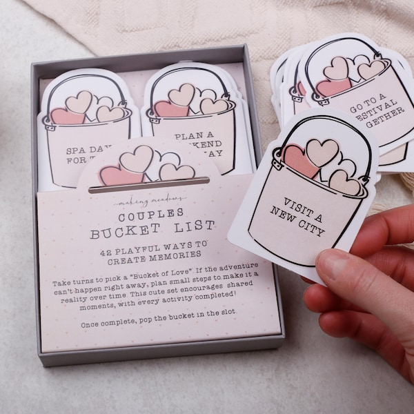Couples Bucket List Gift Box - Date Night Idea Cards