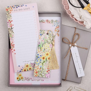 Pink Floral Stationery Gift Box - Eco Friendly Writing Gift Set