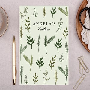 Personalised Notebook In Botanical Leaf Design - Office Desk Pad or To Do List Paper