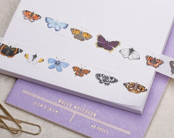 Rollo de cinta Washi / Diseño de mariposa insecto / Rollo de cinta adhesiva de papel ecológico / Cinta de enmascaramiento japonesa / Hermosa papelería, Bullet Journal