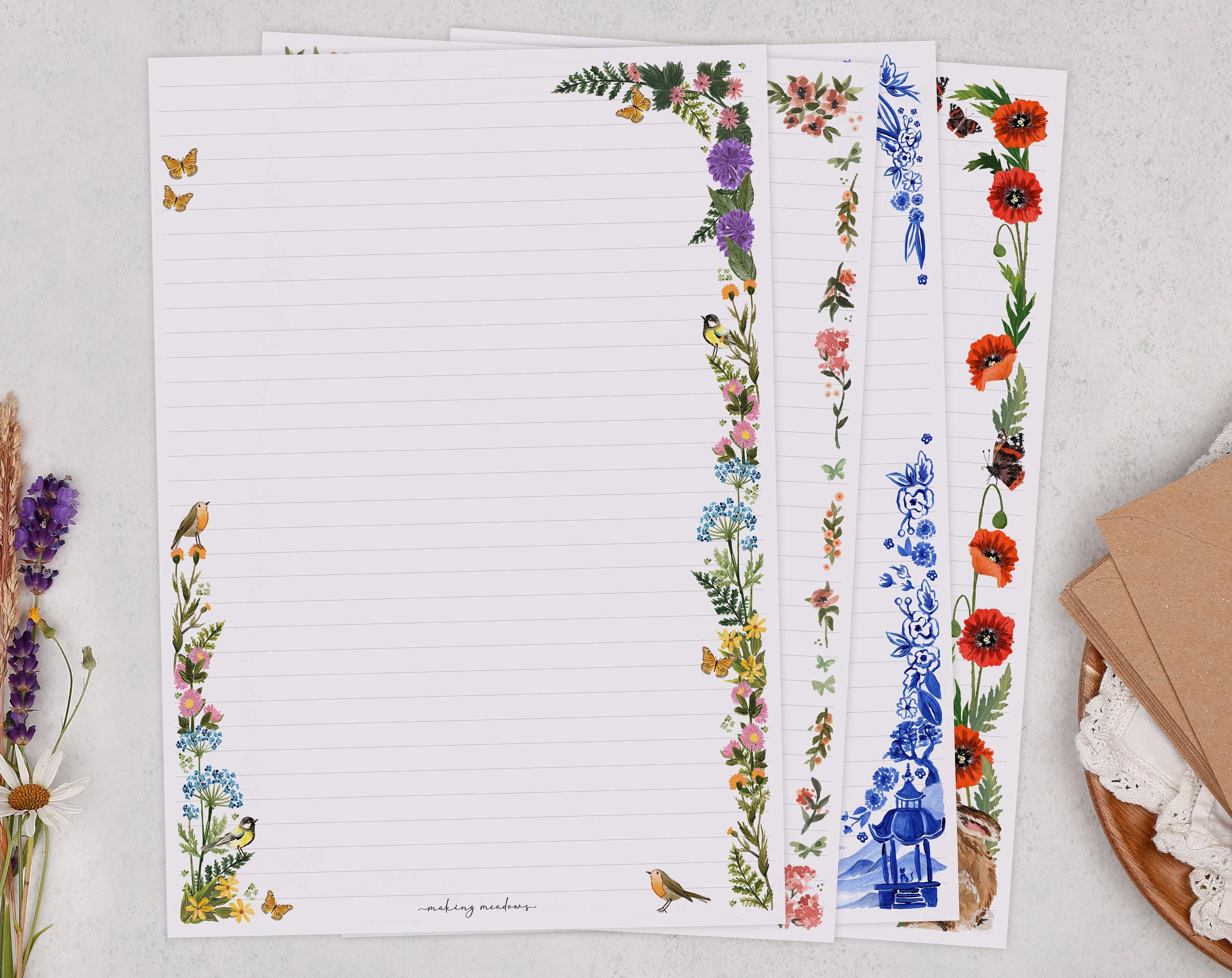 A5 Mixed Pack of Letter Writing Paper - Lined or Unlined Stationery ...