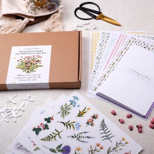 DIY Make Your Own Greeting Card Kit | Flower Crafting Kit Box For Making Your Own Premium Cards | Creative Gift For Craft Lover & Card Maker