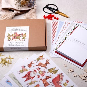 DIY Make Your Own Christmas Greeting Card Kit | Crafting Kit Box For Making Your Own Premium Cards | Creative Gift For Christmas Craft Lover
