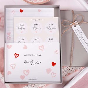 12 Day Countdown Gift - Letter Paper, Stickers & Envelopes For Birthday Or Anniversary