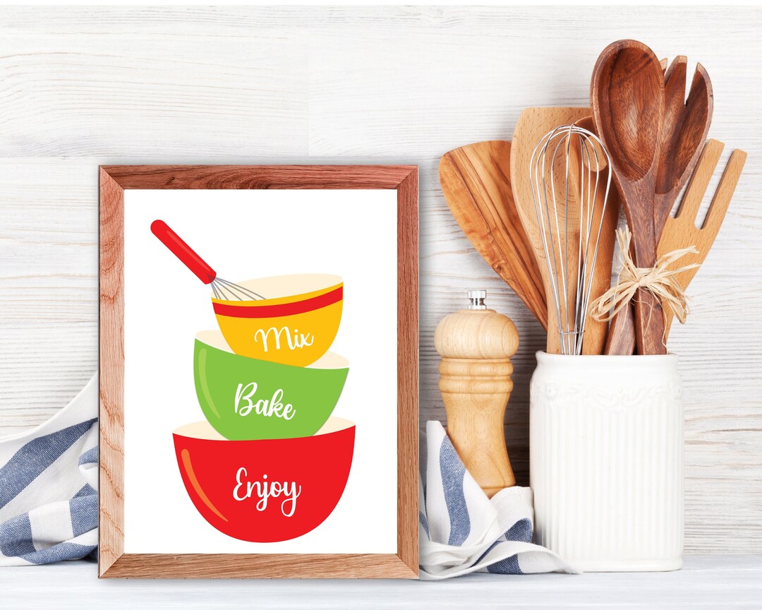 Kitchen Wall Art, Baking Wall Art, Baking Print, Kitchen Wall Decor