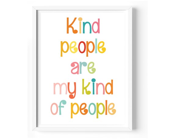 Kindness Wall Art Nursery Wall Art Kindness Printable - Etsy