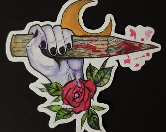 Vampires Will Never Hurt You Holographic Sticker