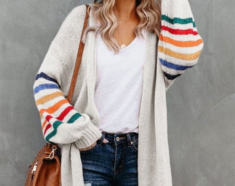 rainbow cardigan ladies