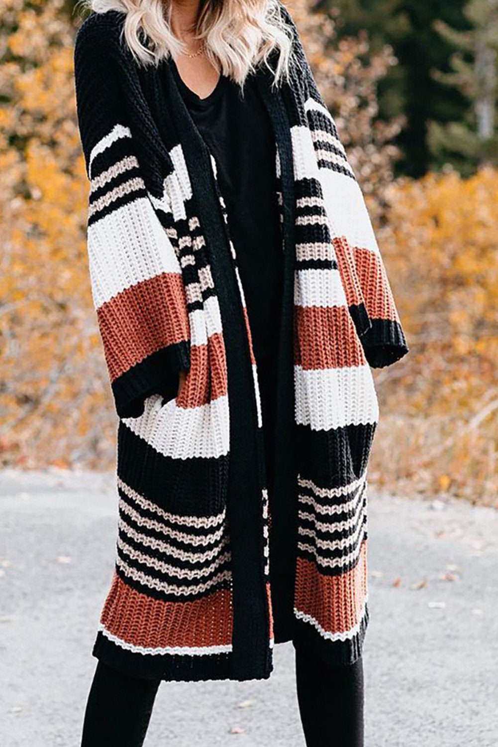 Light Weight Striped Cardigan Fall Sweater Fall Cardigan Etsy