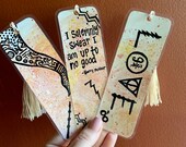 Bookmark Sets for Book Lovers, Readers- Hand-painted, Bob Ross, Floral, Mandala, Dr Seuss, Flowers On Beach