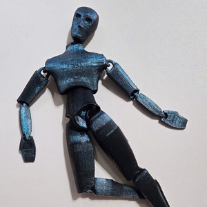 Articulating Human - Ragdoll - Crash Dummy - 3D Printed PLA plastic - Free Moving Joins - Fidget / Desk Toy - 200mm Tall or 7.8 Inches