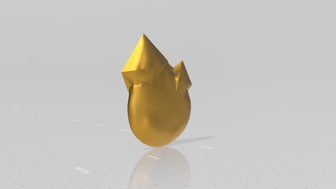 ACNH Gold Nugget key chain With and without loop 3D model