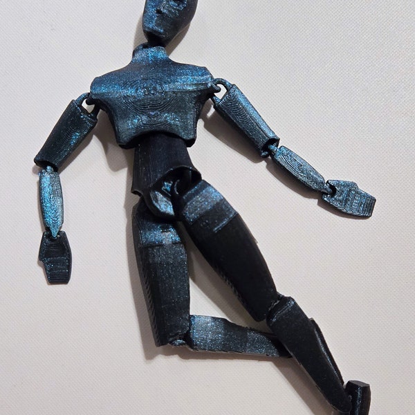 Articulating Human - Ragdoll - Crash Dummy - 3D Printed PLA plastic - Free Moving Joins - Fidget / Desk Toy - 200mm Tall or 7.8 Inches