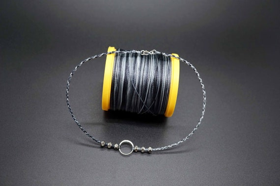 Waxed Cord Necklace, Braided Rope Necklace, Pendant Link, Jewelry Link, Dyed Wax Cord