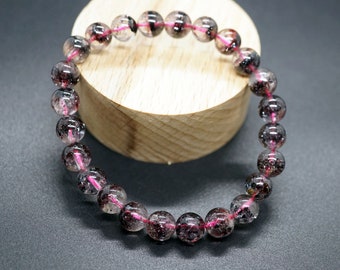Erdbeer Quarz Kristall Armband: Natürlicher Heilstein