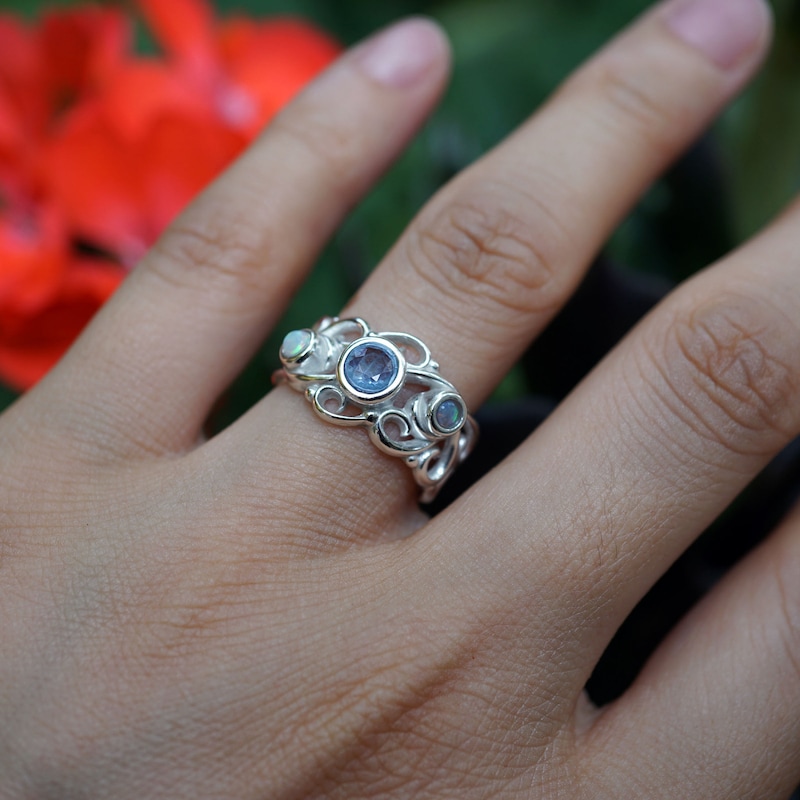 Antique Silver Hollow Ring main image 1