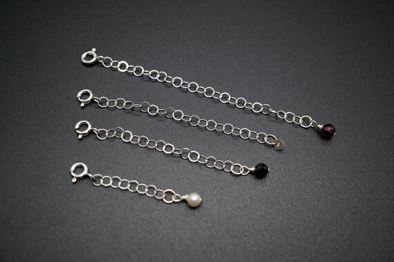 Sterling Silver Chain Extender, Removable Extender, Extension Chain With Charm
