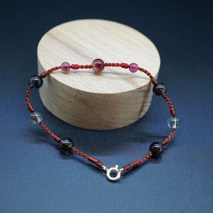Natural Multi Tourmaline Knotted Bracelet: Candy Gemstone, 7&#39;&#39;