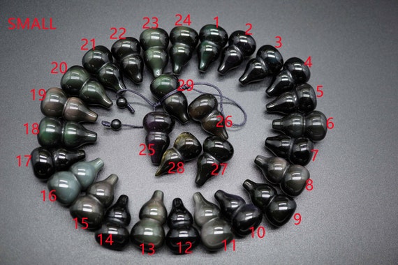 Obsidian Carved Gourd, Gourd Key Chain, Good Luck For Her For Him, Bag Pendant Amulet