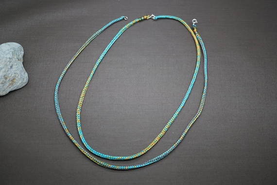 2.8mm Colorful Silk Cord Necklace,Braided Thick Rope Necklace,Multicolor Silk Necklace,for Jewelry Making