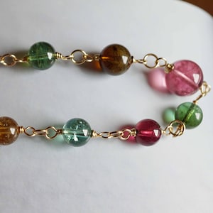 Multi Tourmaline Bracelet, Bright Color Tourmaline, Multi Color Tourmaline Bracelet, Grade AA