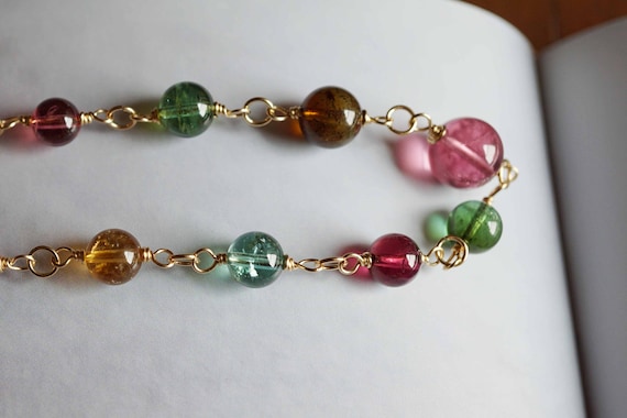 Multi Tourmaline Bracelet, Bright Color Tourmaline, Multi Color Tourmaline Bracelet, Grade AA
