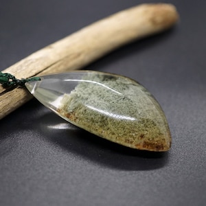 Natural Phantom Free Shape Green Ghost Quartz Lodolite Quartz Adjustable Necklace Dream Crystal