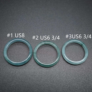 Natural Jade Ring, Simple Jade Ring, Green Jade Ring, Transparent Jade Ring,Delicate Jade Ring