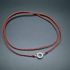 2.5mm Colorful Silk Cord Necklace,Braided Rope Necklace, Lucky Silk Necklace, Pendant Link