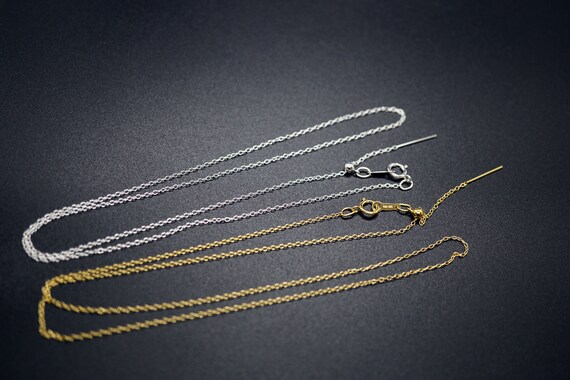 Gold-Filled Chain Necklace, Sterling Silver Adjustable Necklace, Add-A-Bead Chain Necklace 18''