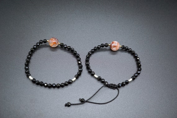 Black Tourmaline Bracelet, Protection Beaded Bracelet, Manifestation Bracelet, Healing Bracelet