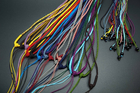 Red Rope Necklace, Braided Rope Necklace, Multicolor Adjustable Necklace, Necklace for Jewelry Making