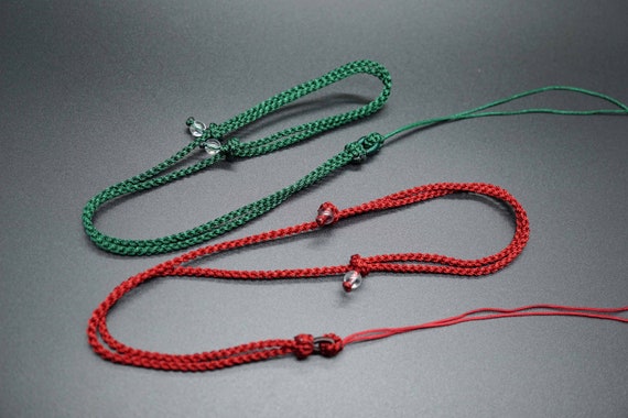 Braided Necklace, Braid Thick Cord Necklace, Dark Red Cord Necklace, Adjustable Necklace For Pendant Making 2.7mm