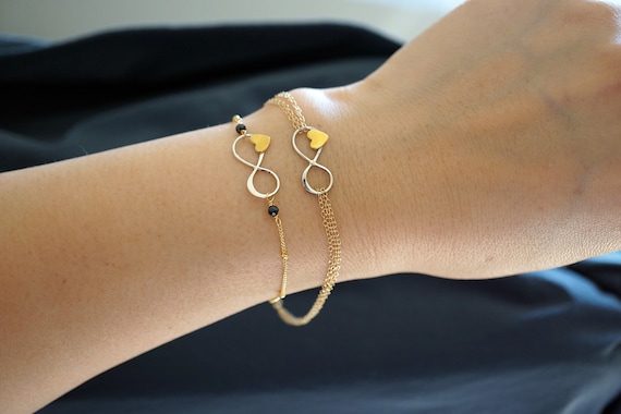 Sterling Silver Infinity, Infinity Charm Bracelet, Gold Filled Charm Bracelet