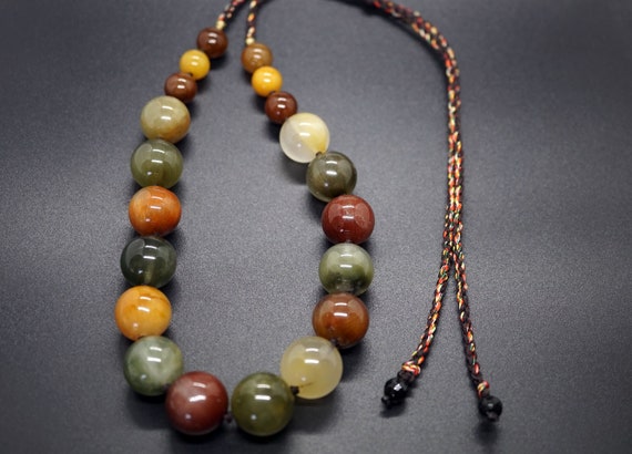 Multi-color Rutilated Quartz Necklace, Rutilated Quartz Handmade Long Necklace, Natural Crystal Necklace