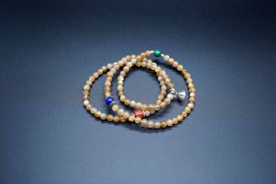 Natural Sunstone Bracelet, Three Layers Bracelets, 3 Wraps Bracelet, Charming Bracelet