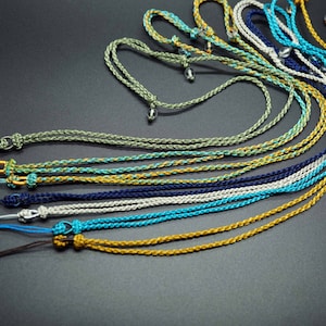 2.2mm Braided Cord Necklace: Adjustable Macrame Knot, Pendant DIY