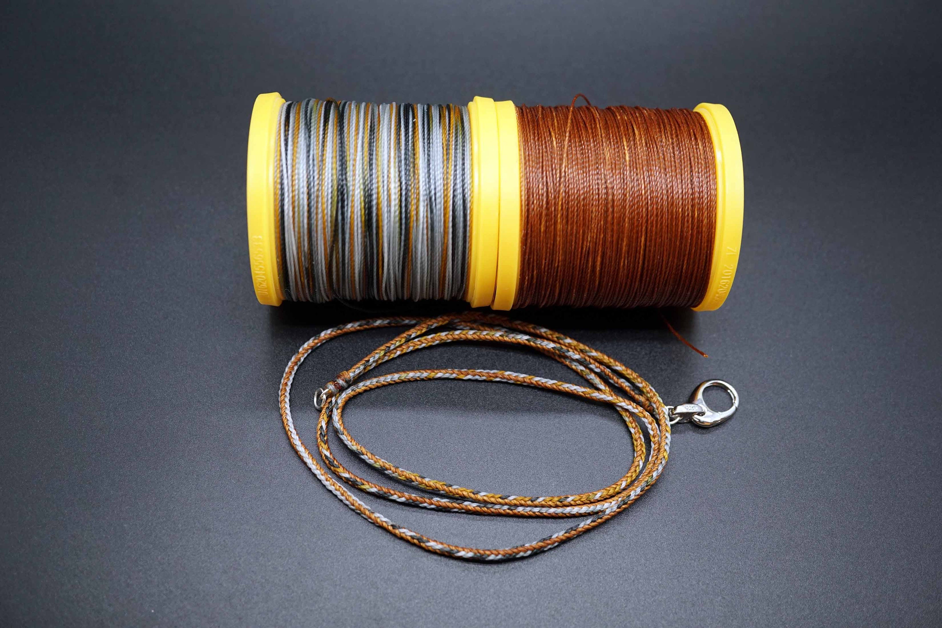 3mm Flat Cotton Waxed Cord 50m 5 Colors 