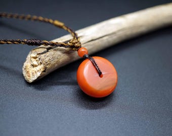 M5594 天然南紅瑪瑙の幸運のペンダント - Etsy 日本