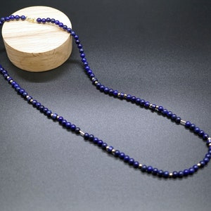 Lapis Lazuli Beaded Necklace: Gold Filled, 18 Inch