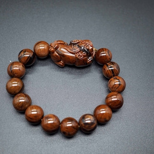 Natural Obsidian Pixiu Bracelet, Mahogany Obsidian Bracelet, Piyao Bracelet, Couple Bracelet