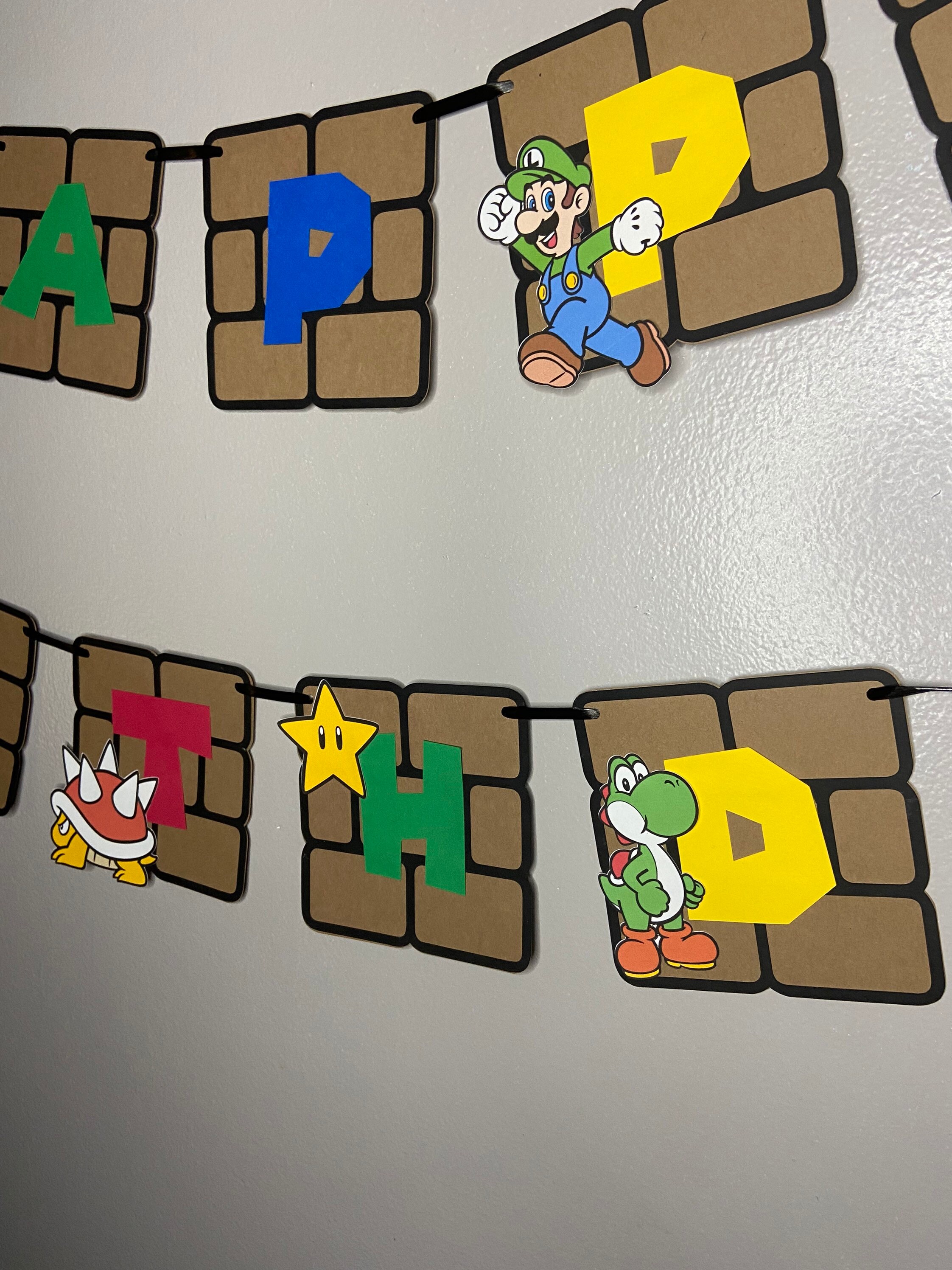 Super Mario Inspired Birthday Banner | Etsy