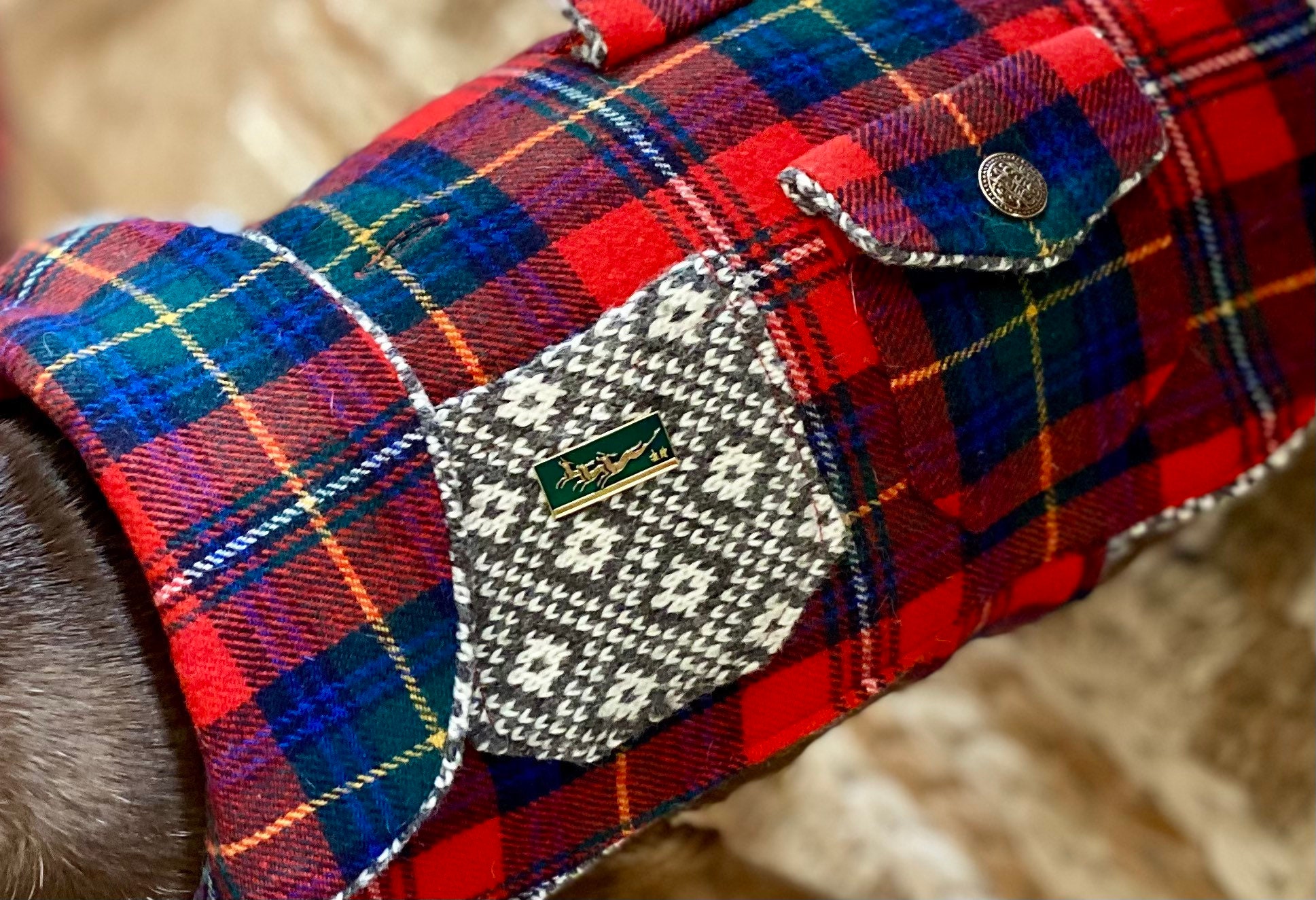 Tartan Dog Jacket Custom Dog Jacket Wool Dog Jacket Bespoke Etsy